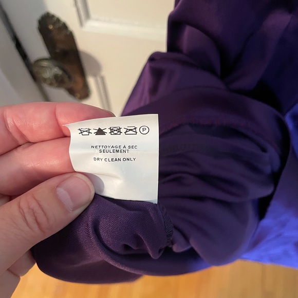 Purple Satin Le Chateau Party Dress - Picture 4 of 6